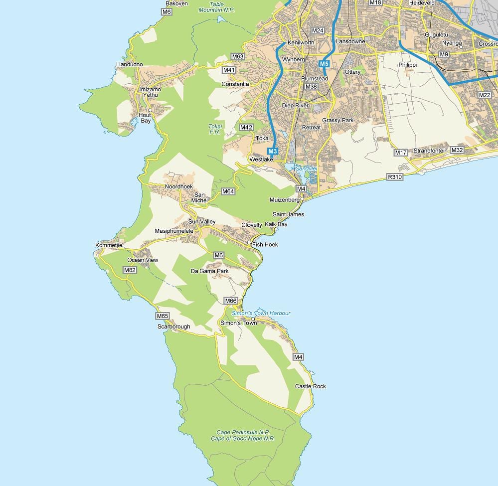 地图上的渔南非