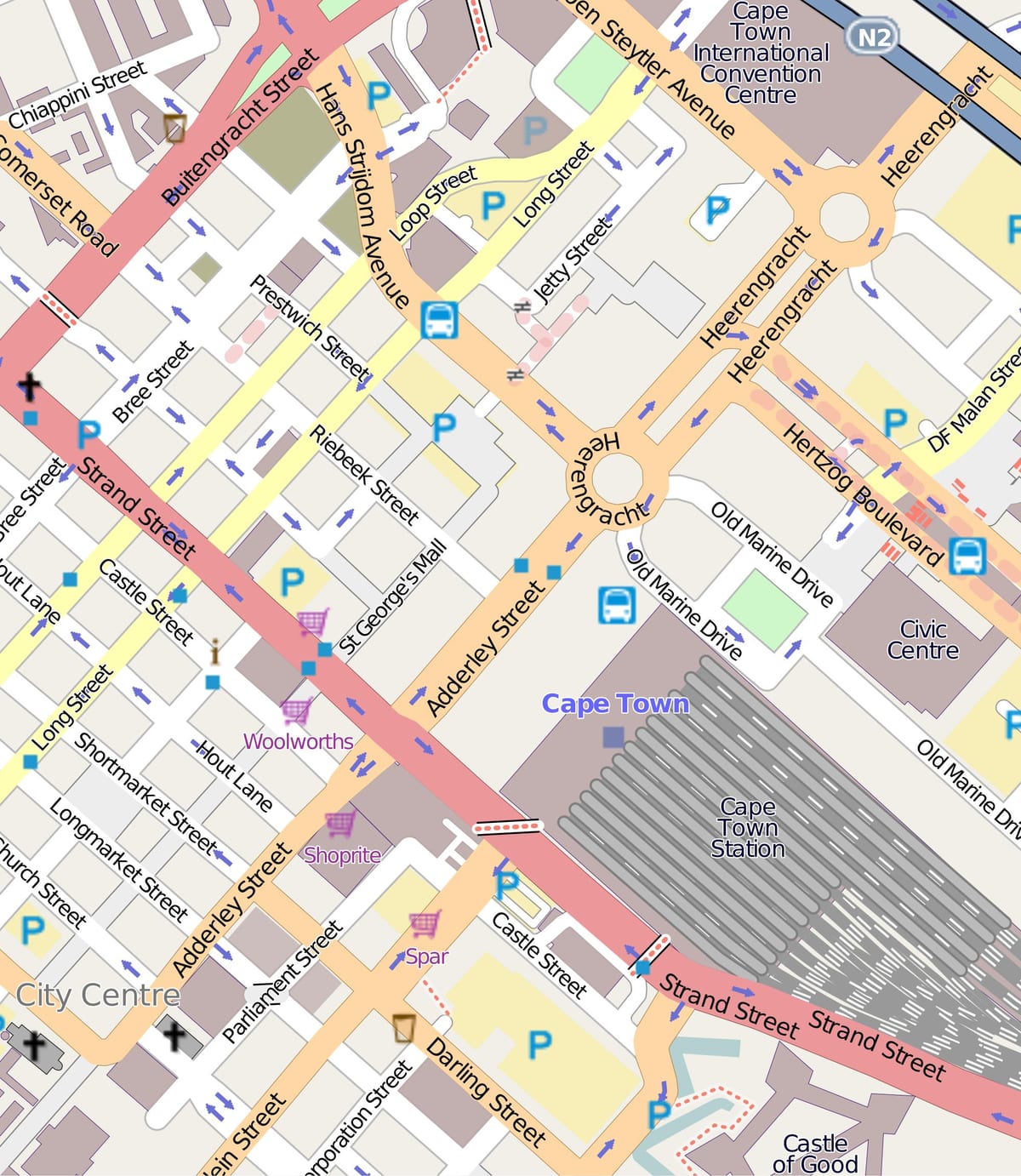地图heerengracht开普敦街道