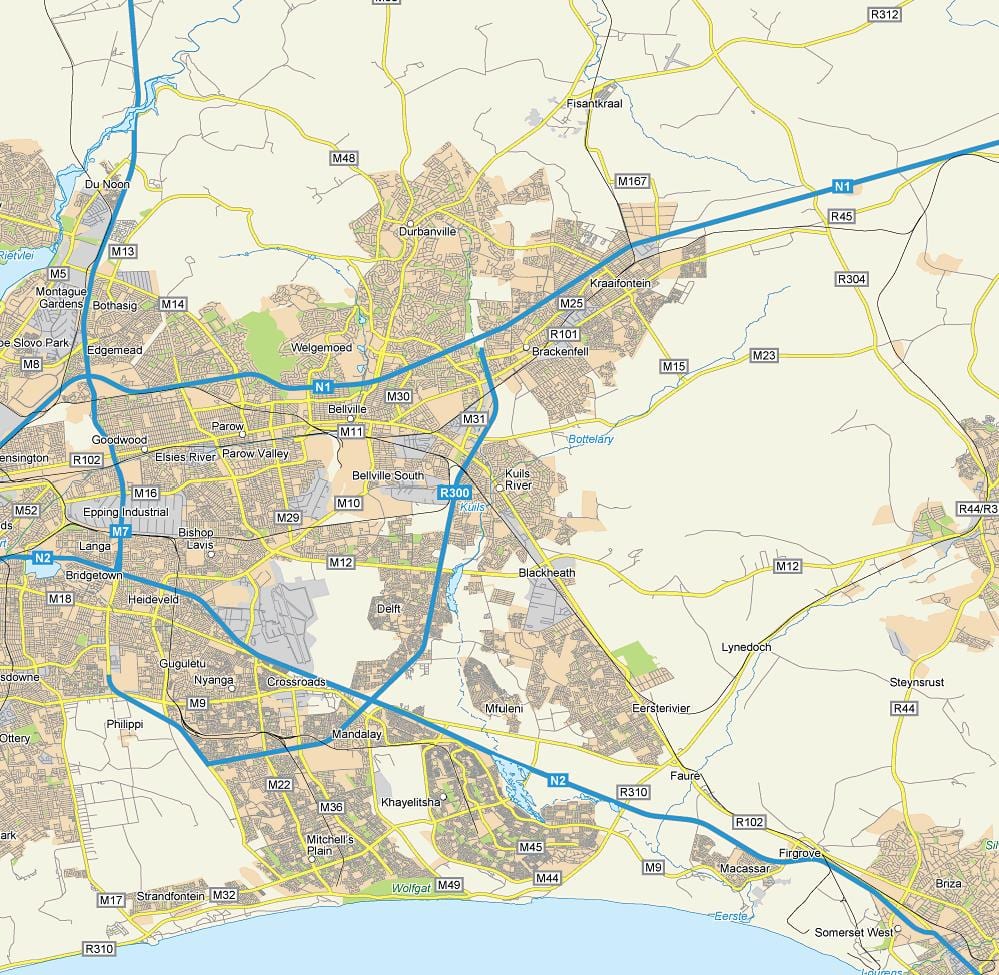 地图kuilsriver开普敦