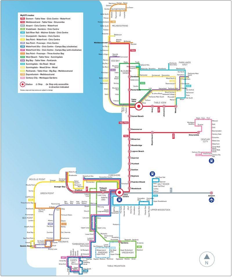 myciti巴士路线图